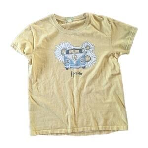 Crazy Shirts Hawaii Shirt Womens Small VW Bus Yellow